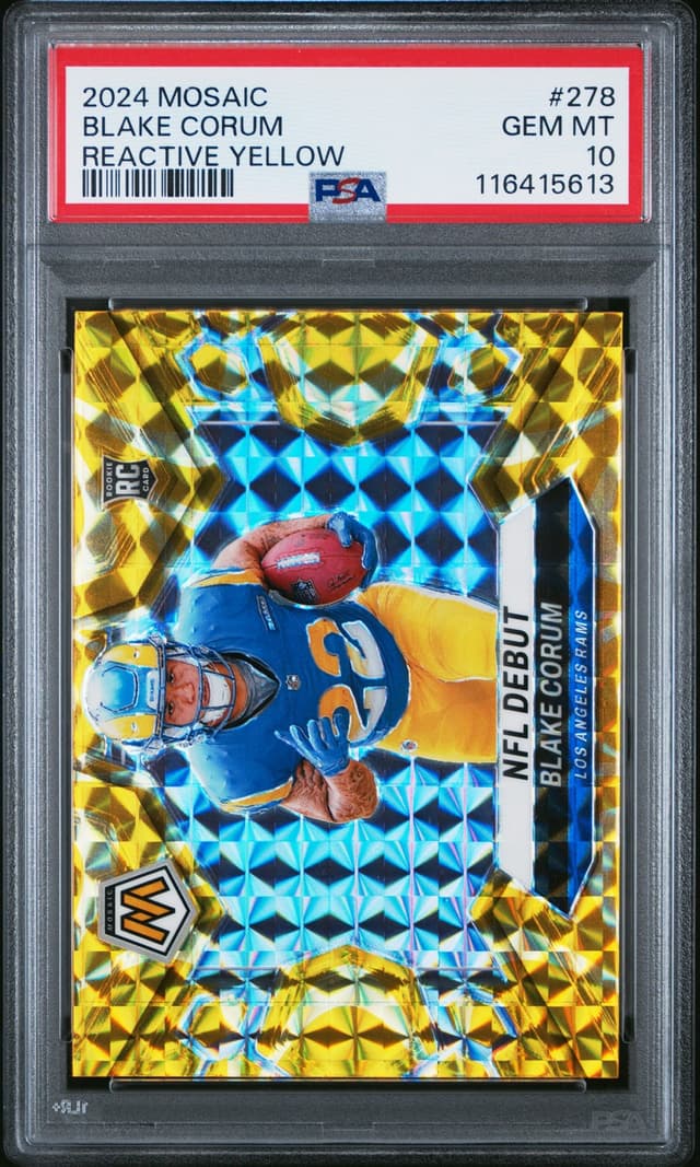 Blake Corum Panini Mosaic #278 Reactive Yellow