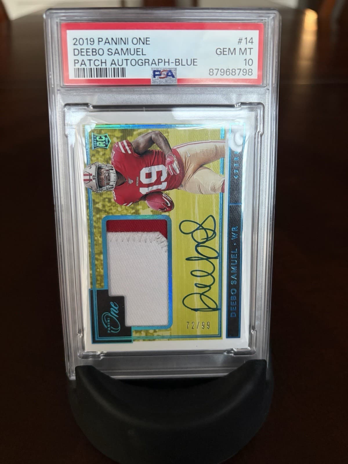 Deebo Samuel Panini One #14 Patch Autograph-Blue