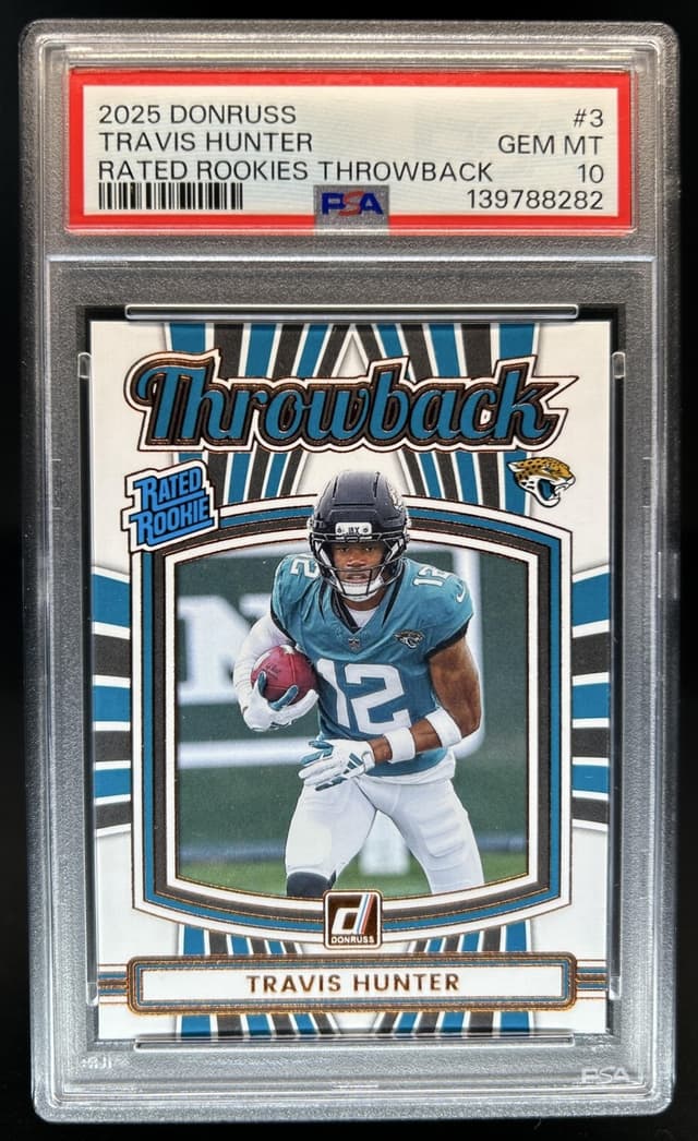 Travis Hunter Panini Donruss Rated Rookies Throwback #3 Base