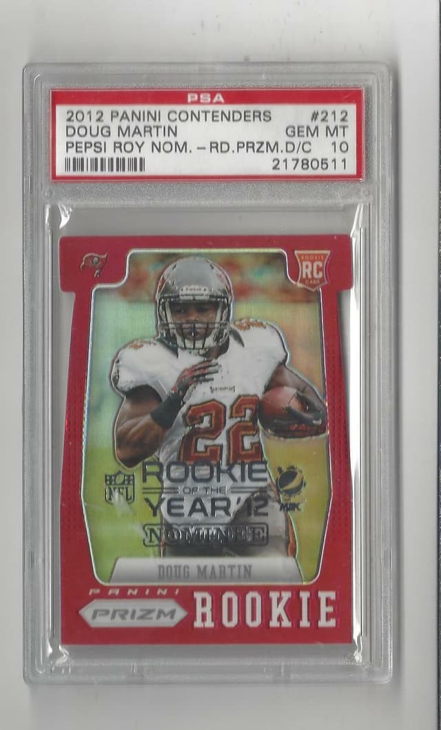 Doug Martin Panini Contenders Pepsi Max R.O.Y. Nominees #212 Base