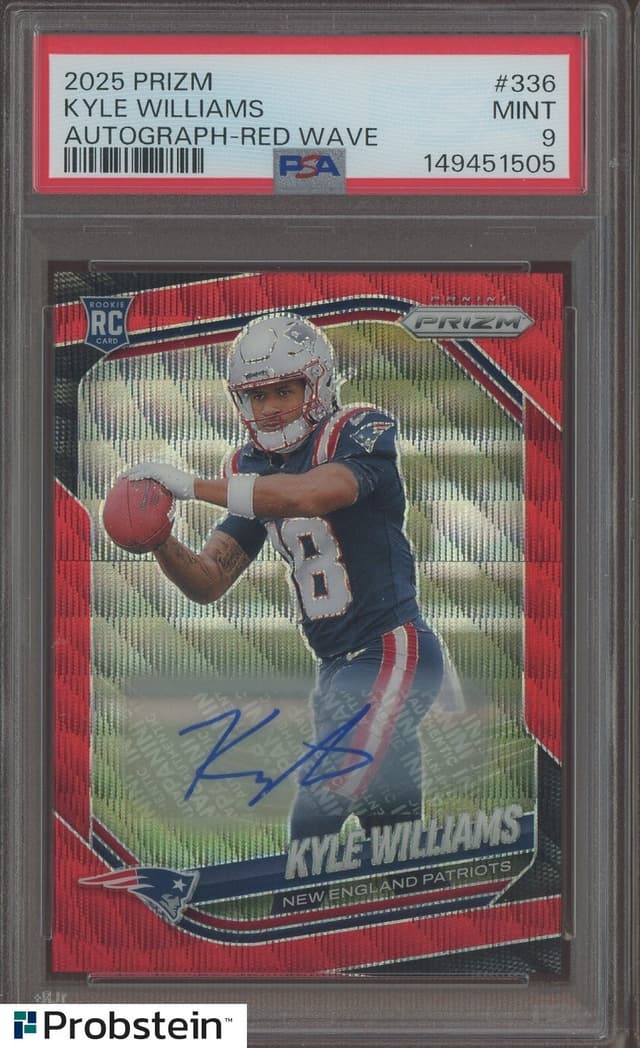 Kyle Williams Panini Prizm #336 Autograph-Red Wave