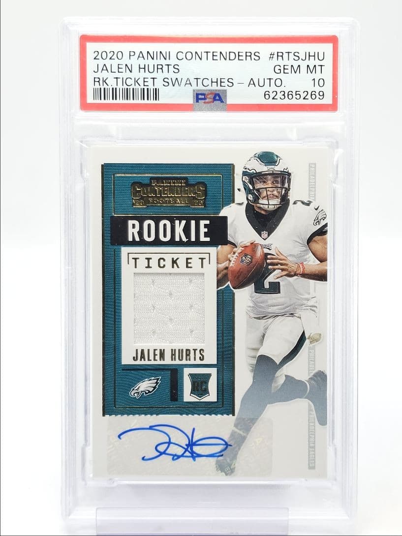 Jalen Hurts Panini Contenders Rookie Ticket Swatches #JHU Autograph