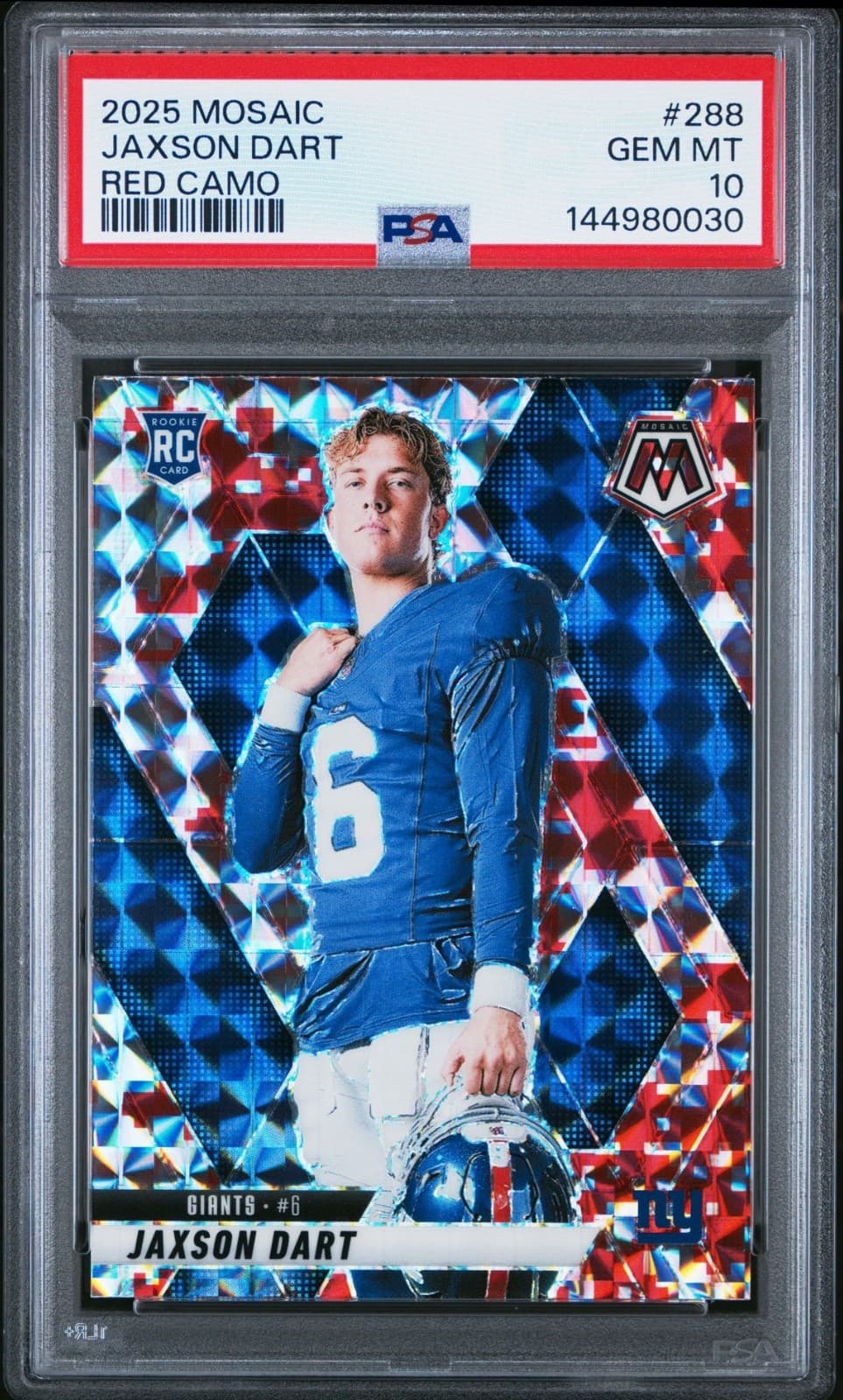 Jaxson Dart Panini Mosaic #288 Red Camo