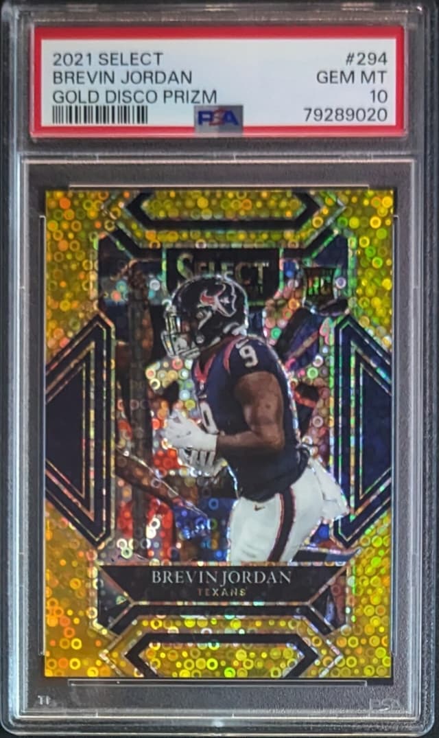 Brevin Jordan Panini Select #294 Gold Disco Prizm