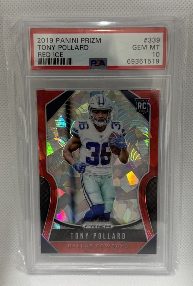 Tony Pollard Panini Prizm #339 Red Ice