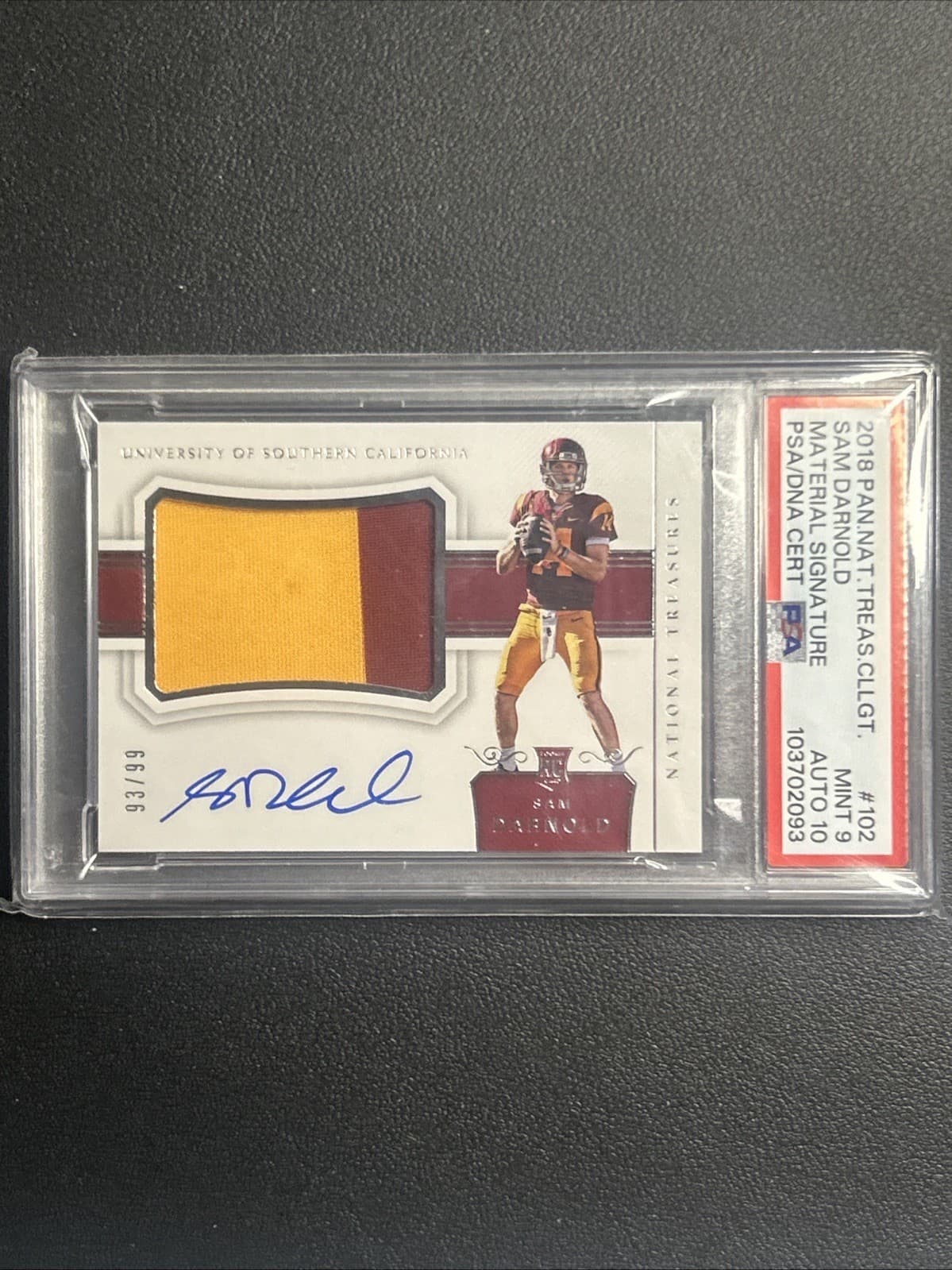 Sam Darnold Panini National Treasures Collegiate #102 Base