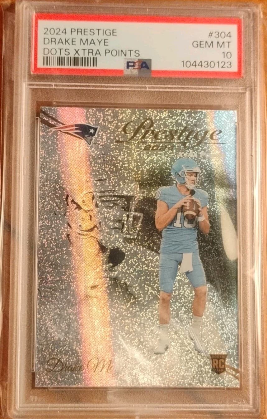 Drake Maye Panini Prestige #304 Dots Xtra Points
