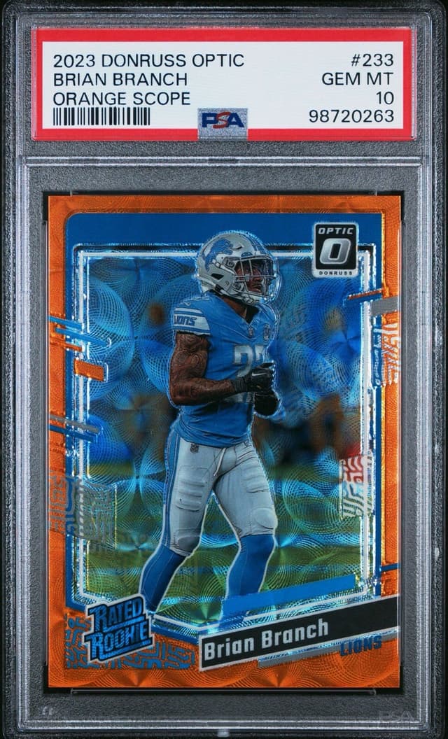 Brian Branch Panini Donruss Optic #233 Orange Scope