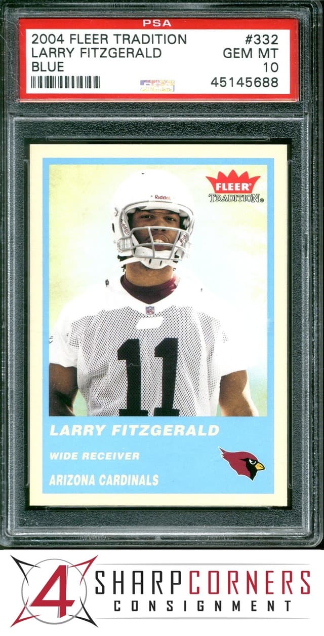 Larry Fitzgerald Fleer Tradition #332 Blue