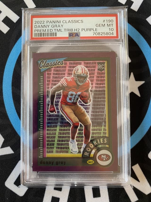 Danny Gray Panini Classics #190 Premium Edition Timeless Tributes H2 Purple