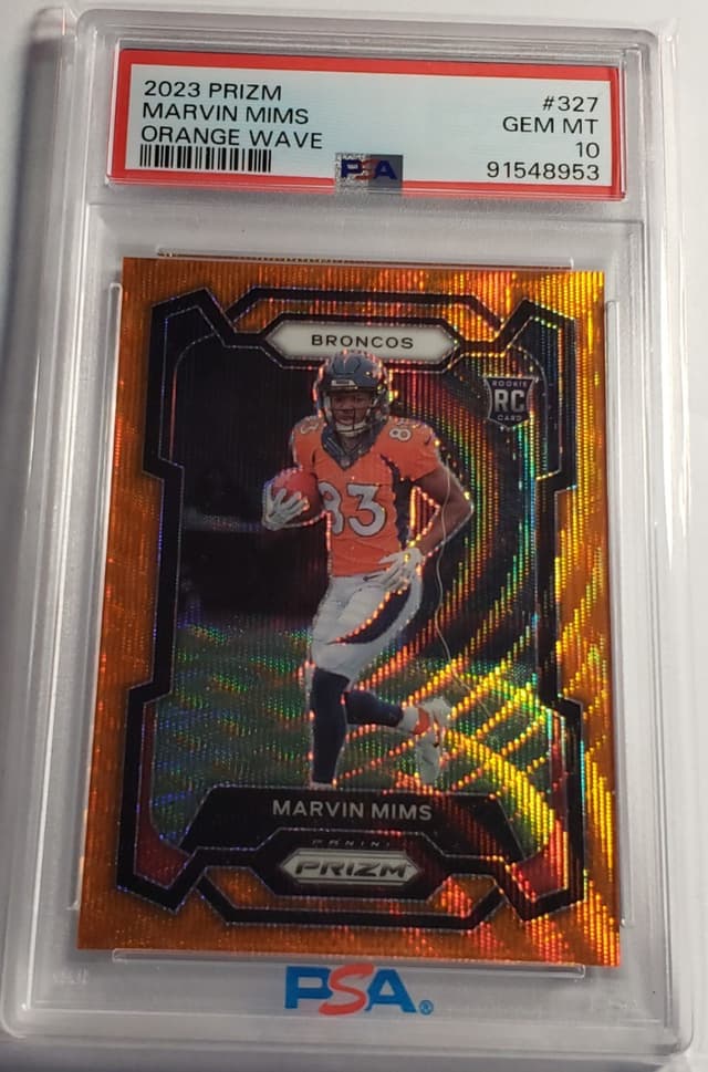 Marvin Mims Panini Prizm #327 Orange Wave