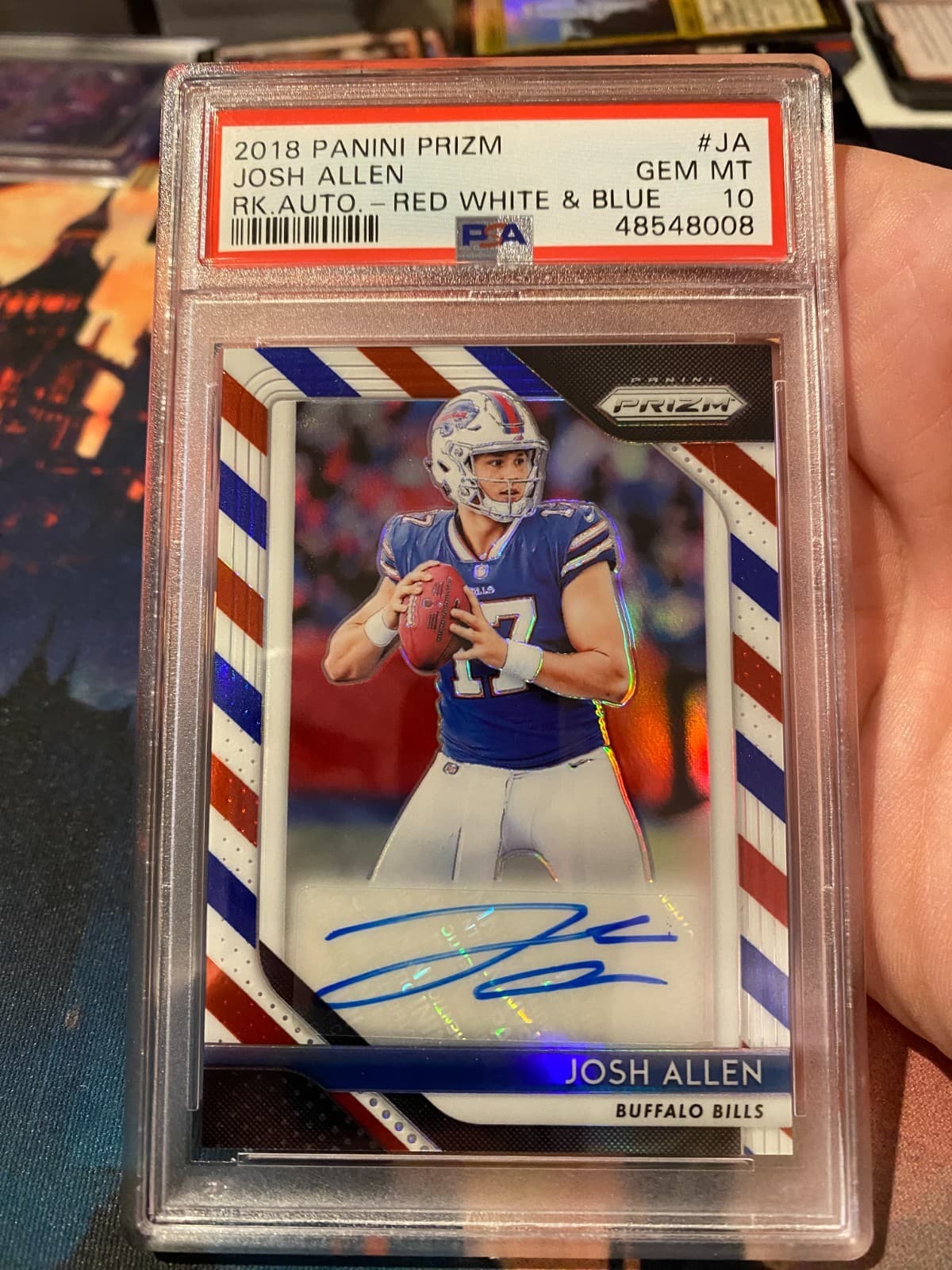 Josh Allen Panini Prizm Rookie Autographs #JA Red/White/Blue