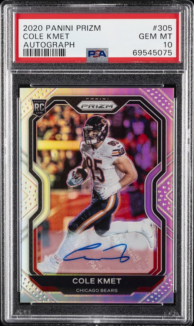 Cole Kmet Panini Prizm #305 Autograph