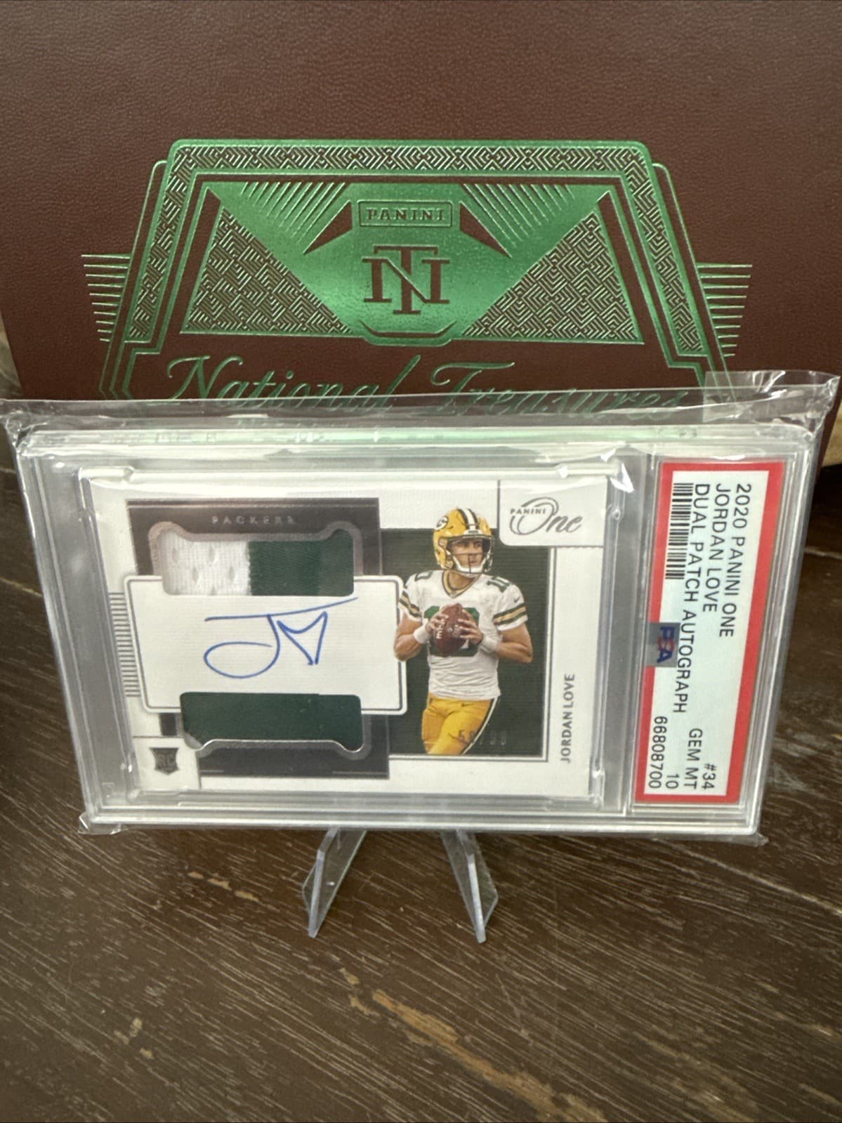 Jordan Love Panini One #34 Dual Patch Autograph