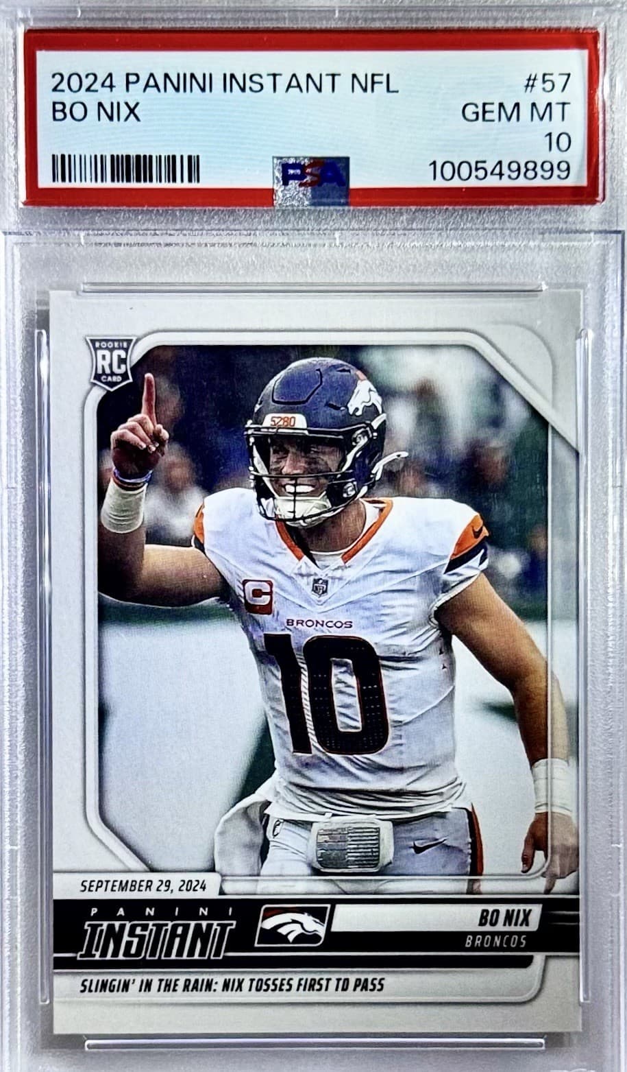 Bo Nix Panini Instant NFL #57 Base
