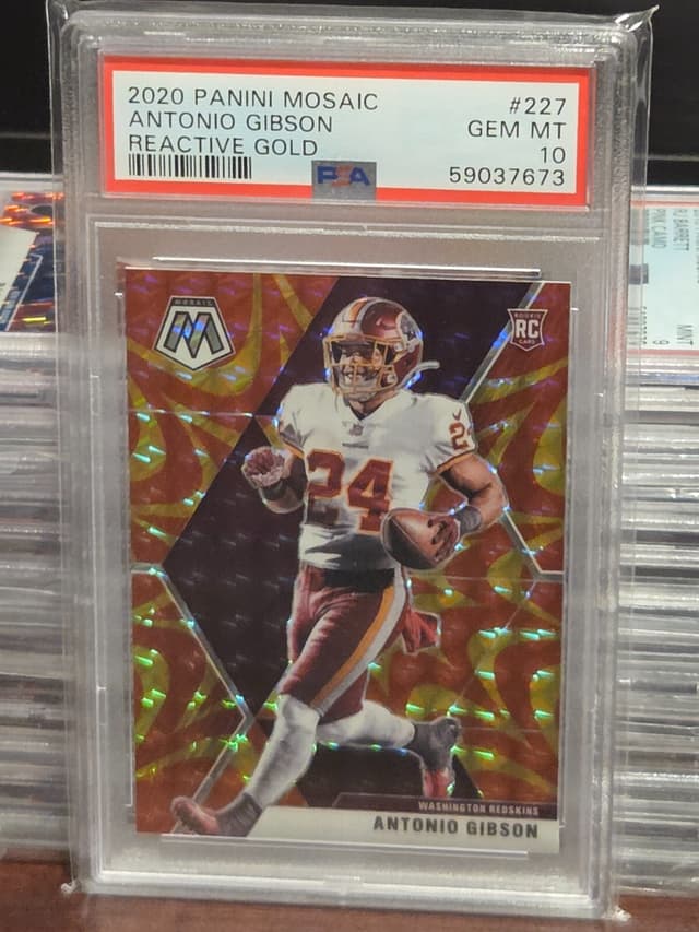 Antonio Gibson Panini Mosaic #227 Reactive Gold