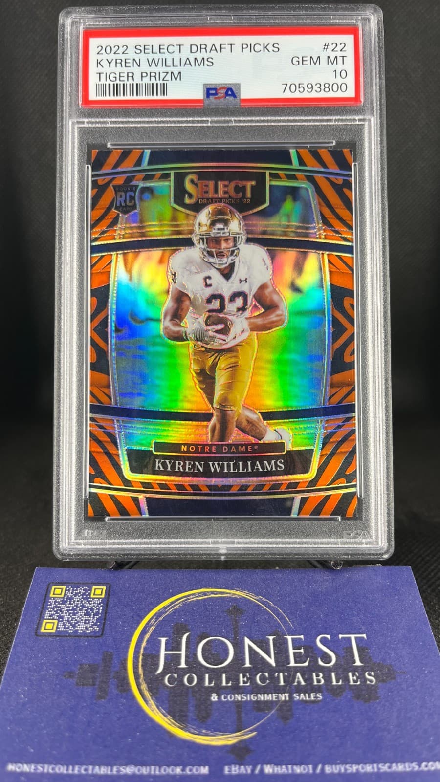 Kyren Williams Panini Select Draft Picks #22 Tiger Prizm