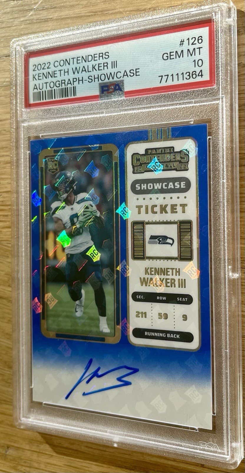 Kenneth Walker III Panini Contenders #126 Autograph-Showcase