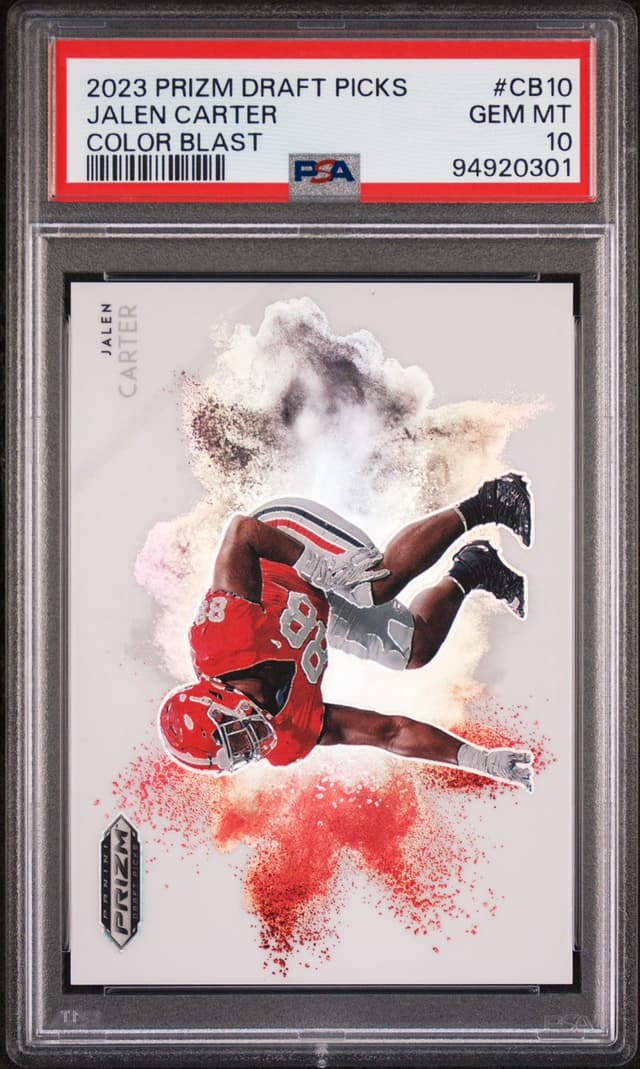 Jalen Carter Panini Prizm Draft Picks Color Blast #CB10 Base