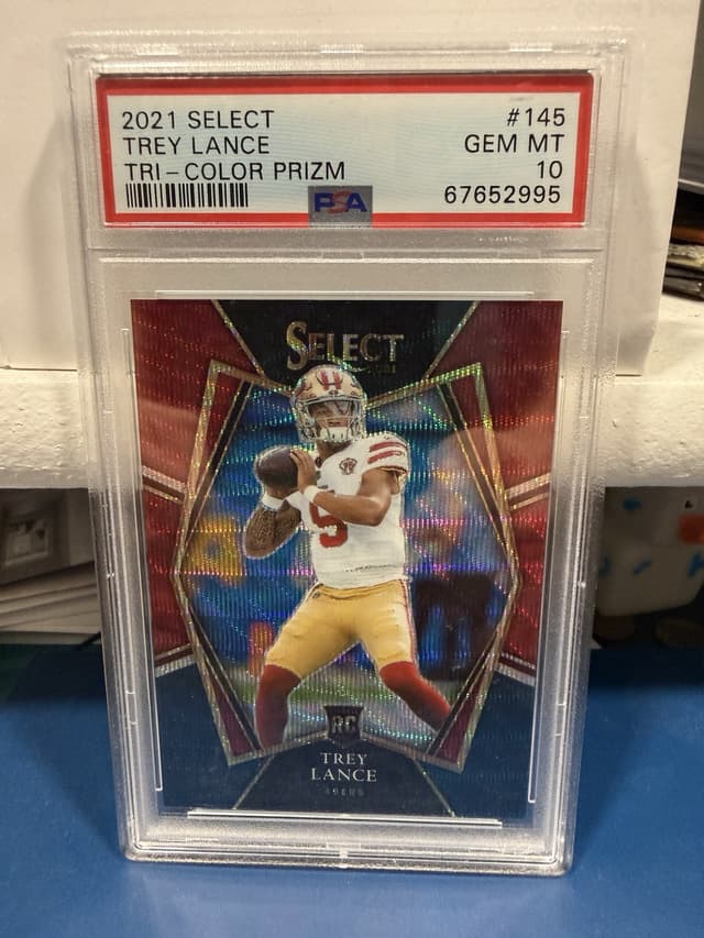 Trey Lance Panini Select #145 Tri-Color Prizm