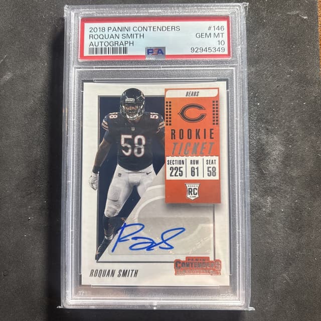 Roquan Smith Panini Contenders #146 Autograph