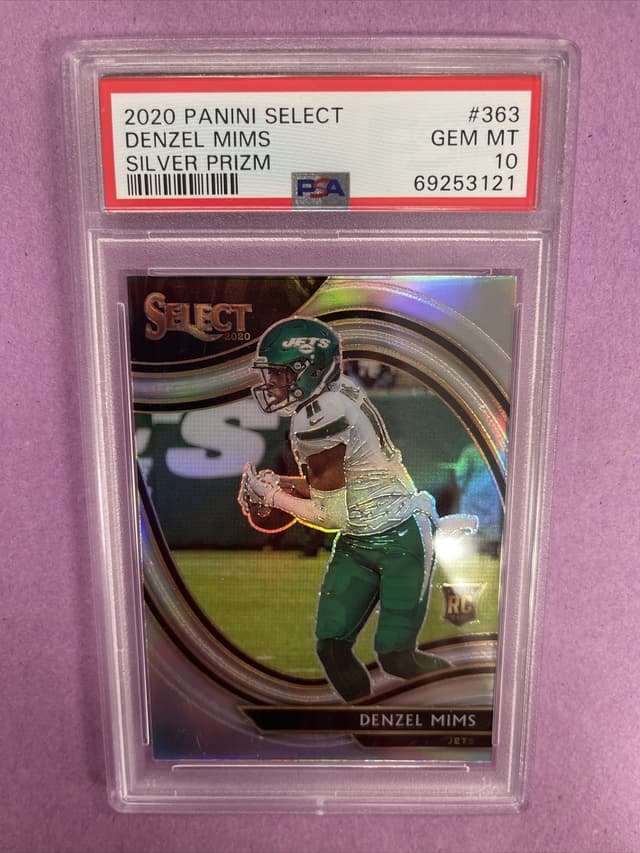 Denzel Mims Panini Select #363 Silver Prizm