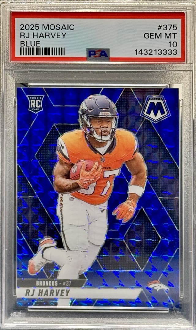 RJ Harvey Panini Mosaic #375 Blue