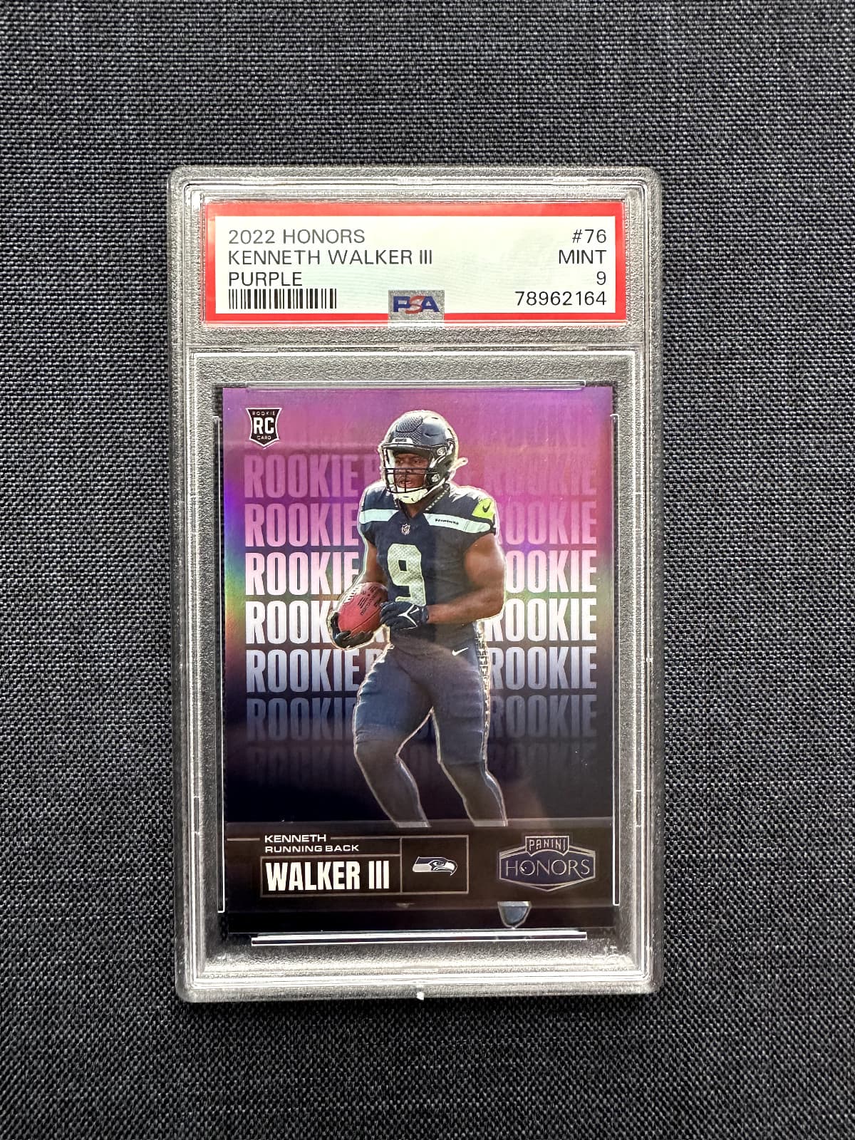 Kenneth Walker III Panini Honors #76 Purple