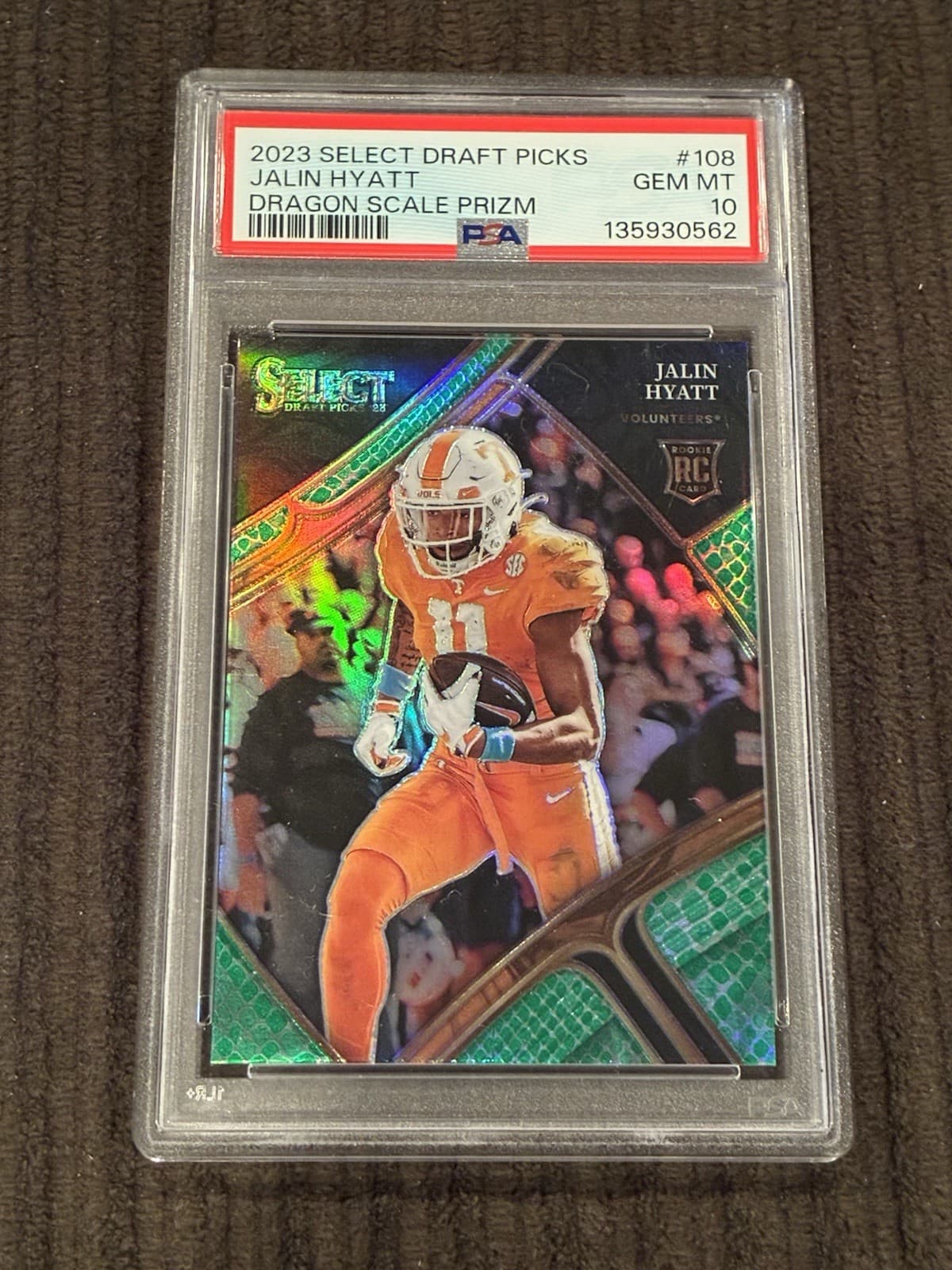 Jalin Hyatt Panini Select Draft Picks #108 Dragon Scale