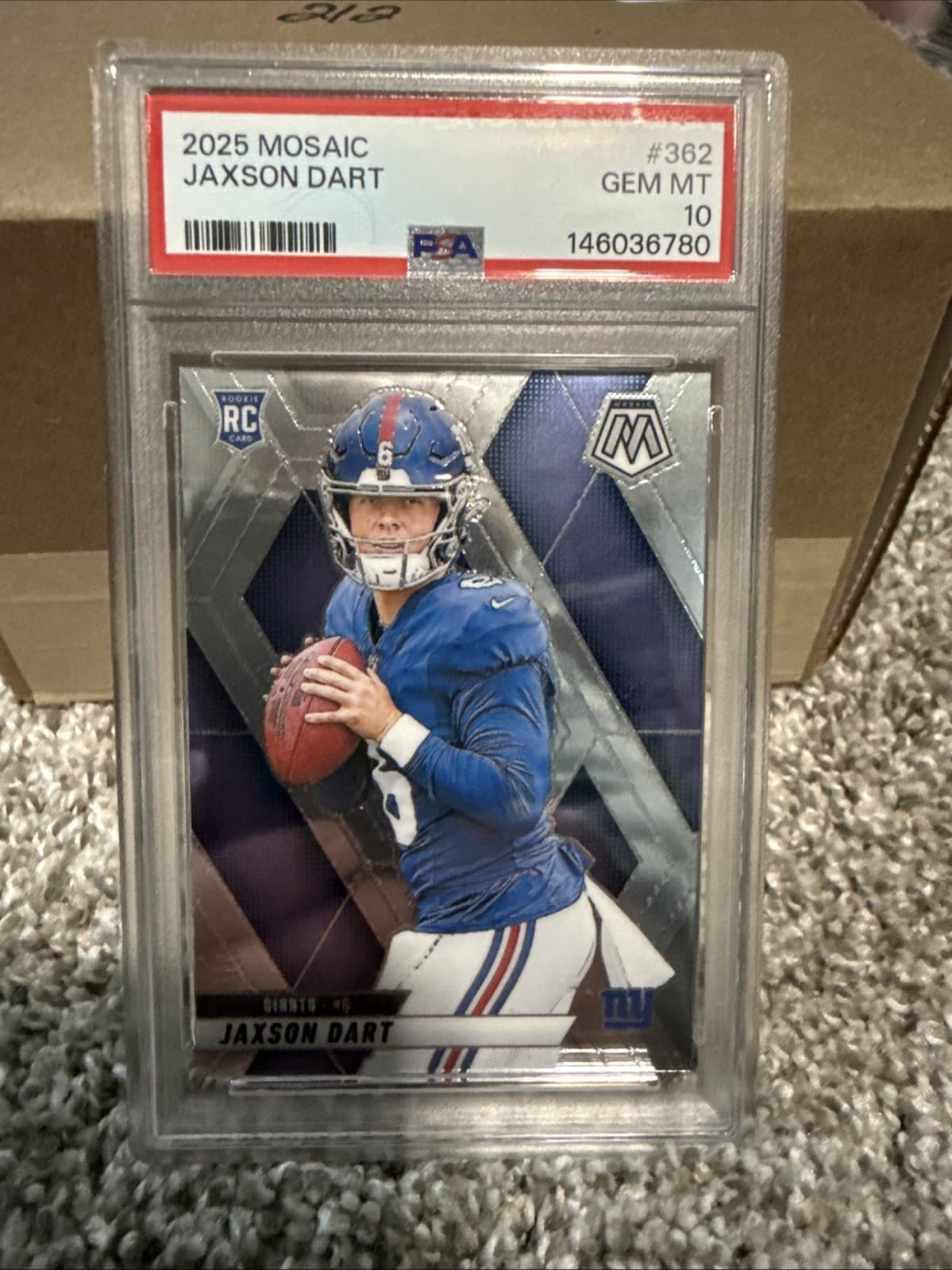 Jaxson Dart Panini Mosaic #362 Base
