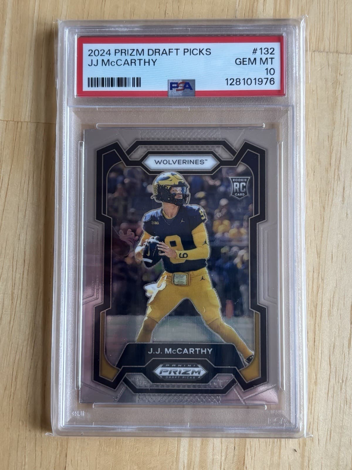 J.J. McCarthy Panini Prizm Draft Picks #132 Base