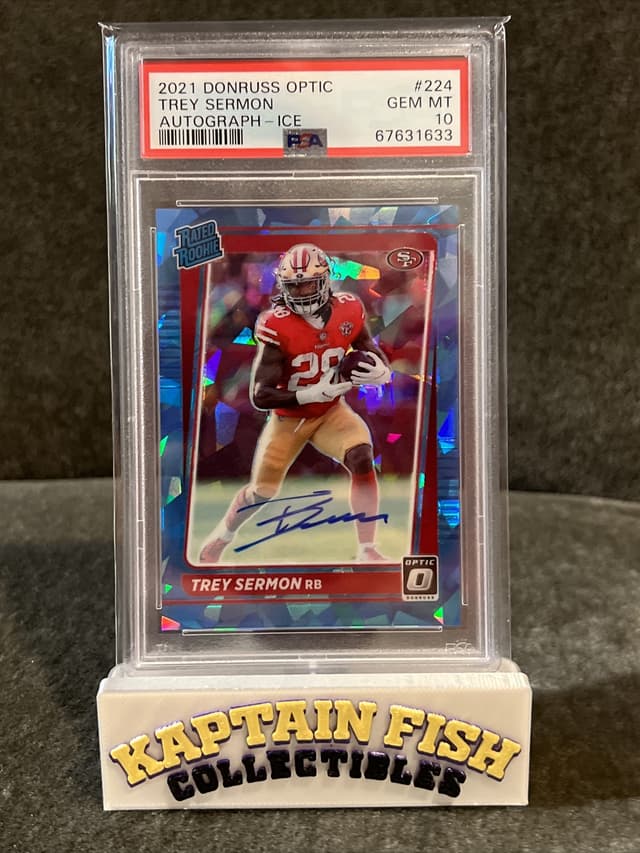 Trey Sermon Panini Donruss Optic #224 Autograph-Ice