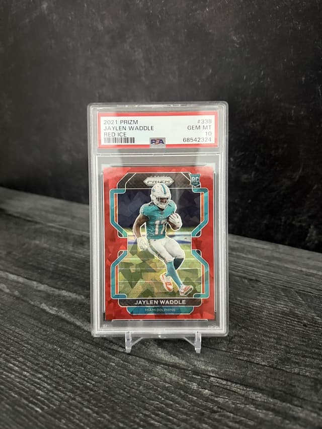 Jaylen Waddle Panini Prizm #338 Red Ice