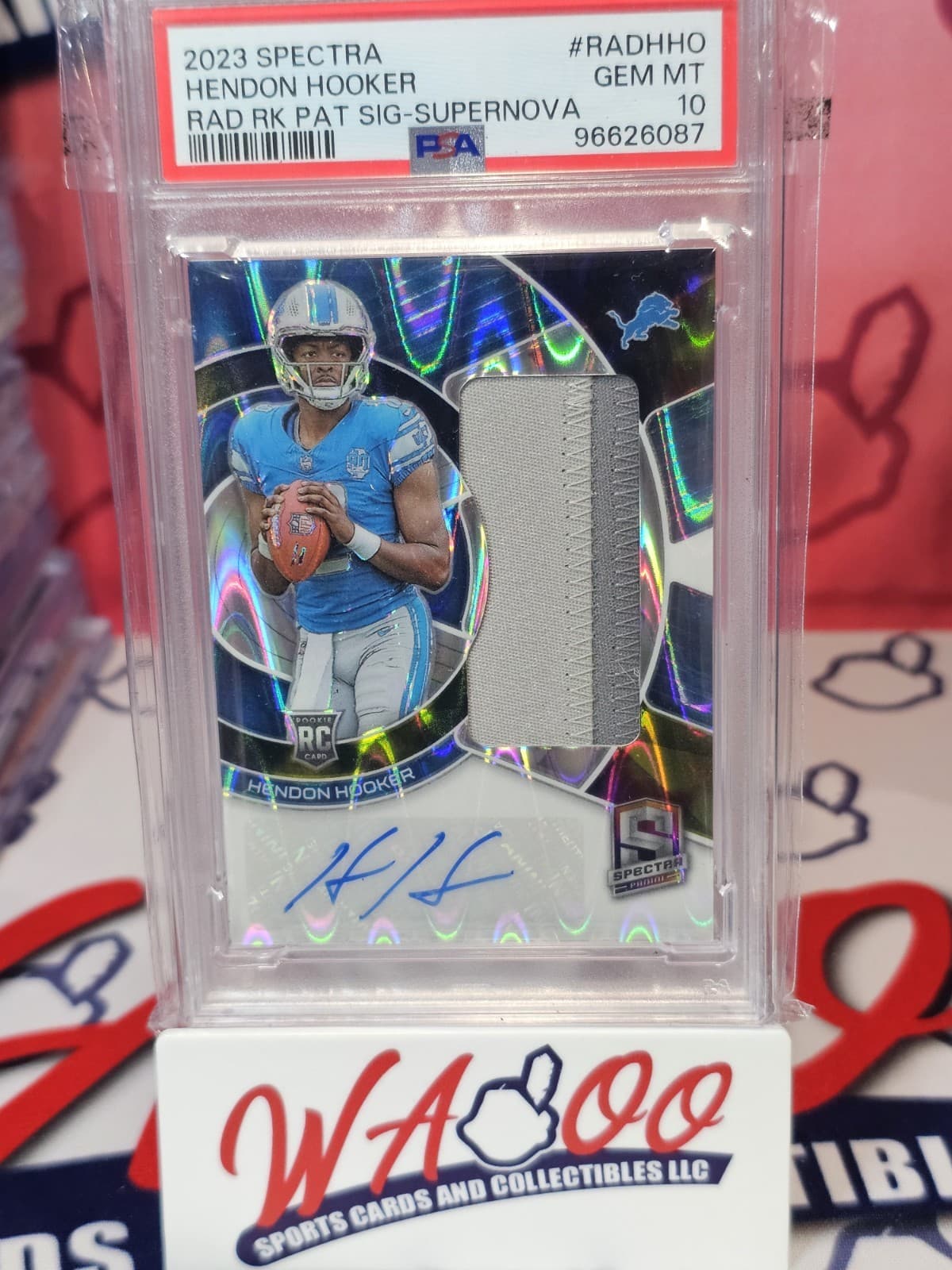 Hendon Hooker Panini Spectra Radiant Rookie Patch Signatures #RADHHO Supernova