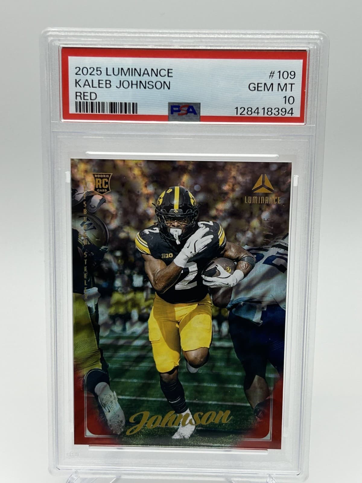 Kaleb Johnson Panini Luminance #109 Red