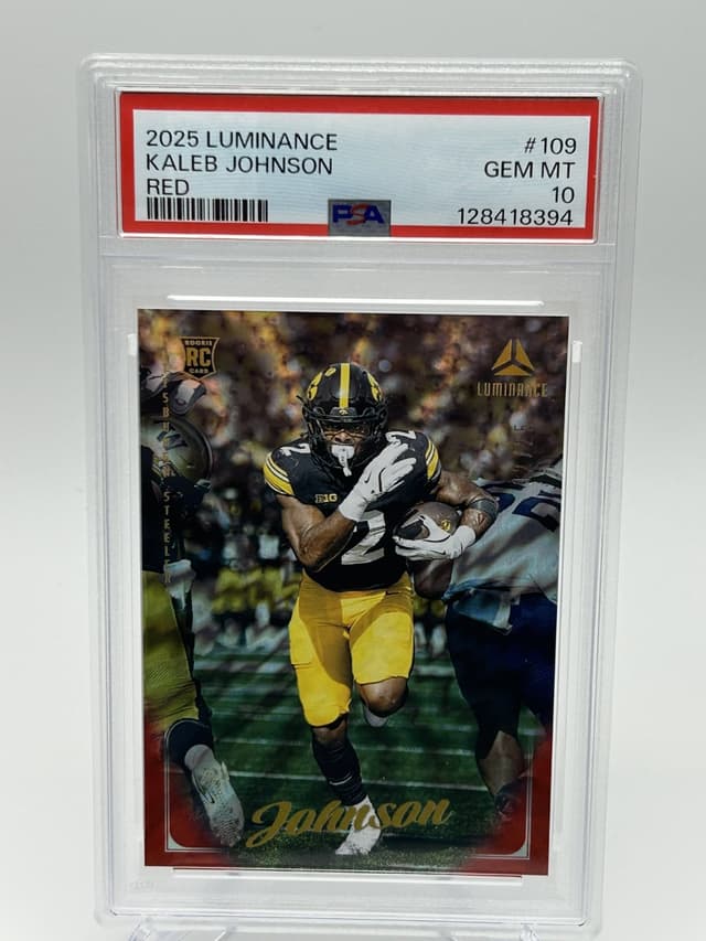 Kaleb Johnson Panini Luminance #109 Red