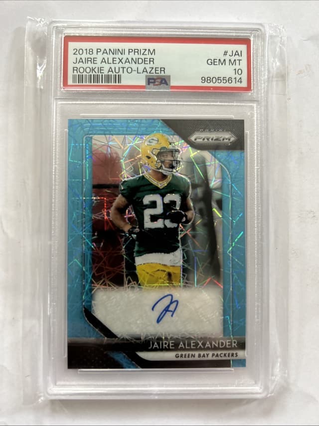 Jaire Alexander Panini Prizm Rookie Autographs #JAI Lazer
