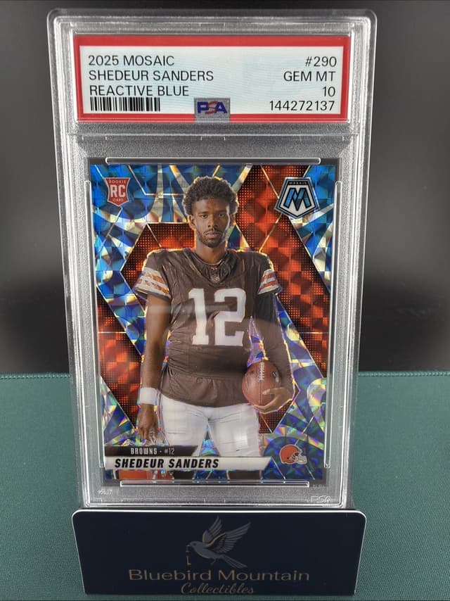 Shedeur Sanders Panini Mosaic #290 Reactive Blue