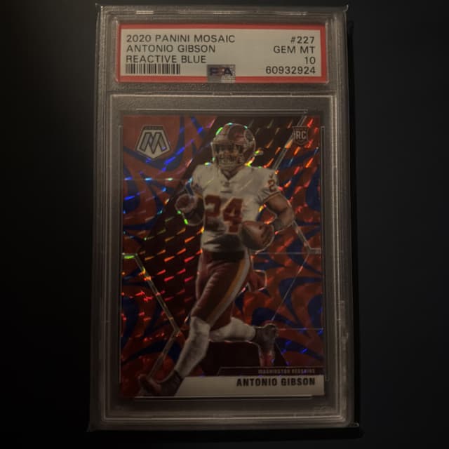 Antonio Gibson Panini Mosaic #227 Reactive Blue