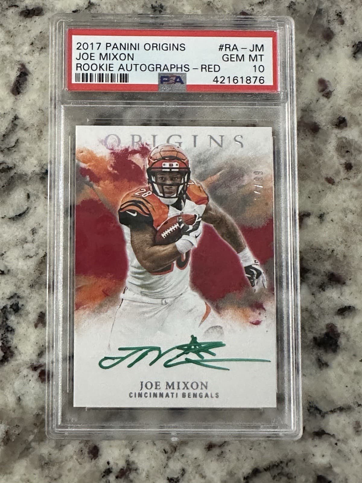 Joe Mixon Panini Origins Rookie Autographs #RAJM Red