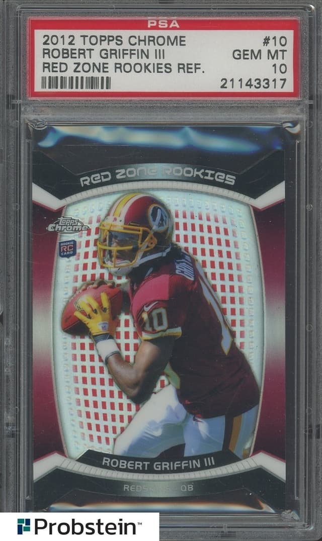 Robert Griffin III Topps Chrome Red Zone Rookies Refractor #10 Base