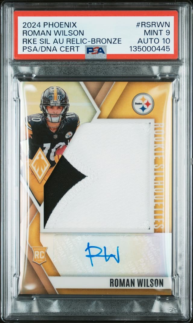 Roman Wilson Panini Phoenix Rookie Silhouettes Autographs Relic #RSRWN Bronze