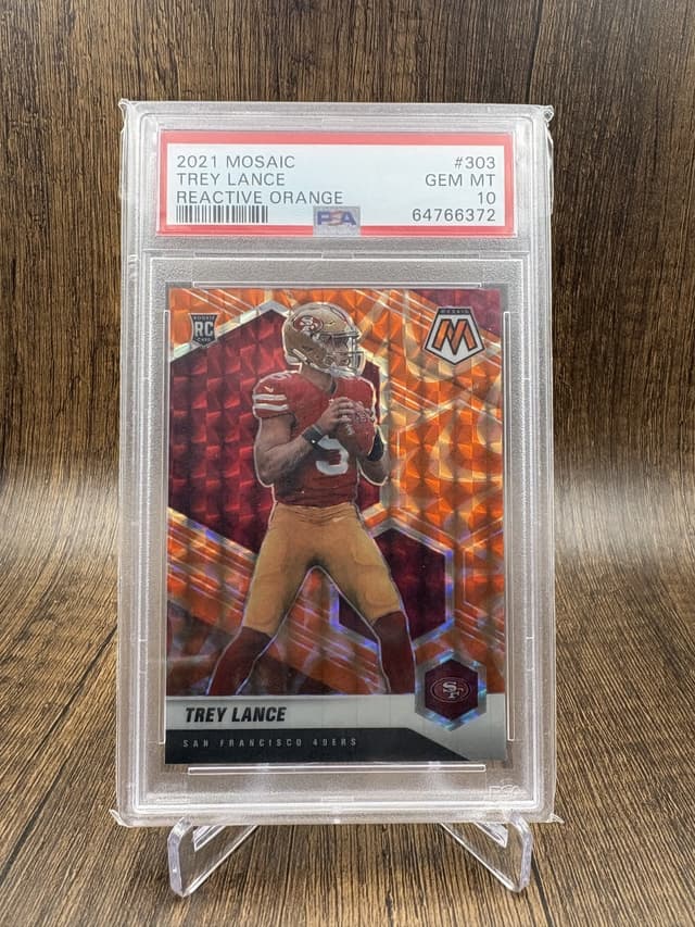 Trey Lance Panini Mosaic #303 Reactive Orange