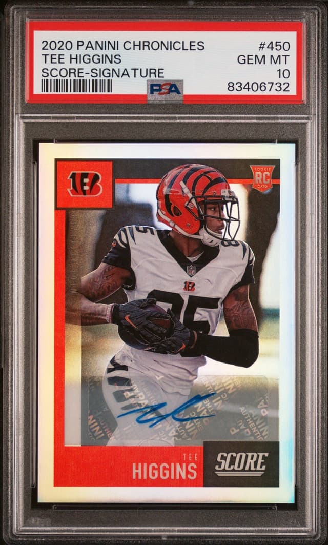 Tee Higgins Panini Chronicles Score #450 Signature