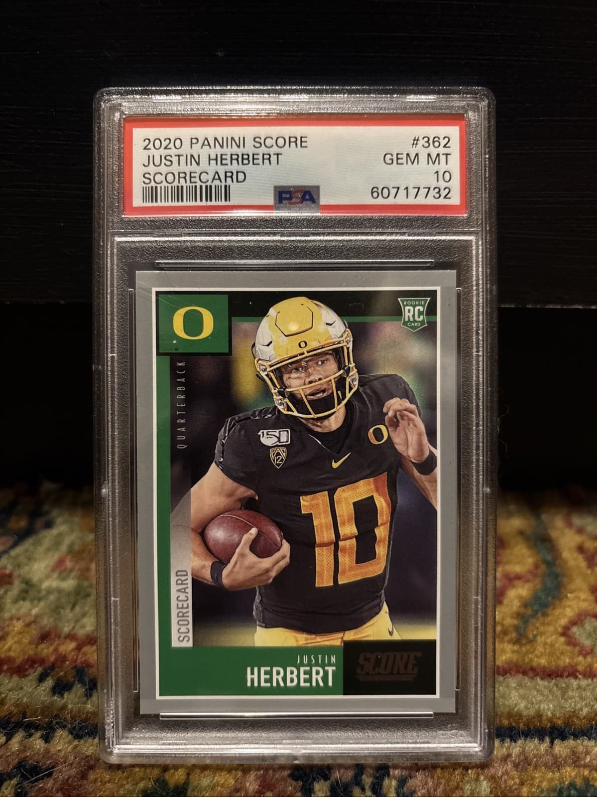Justin Herbert Panini Score #362 Scorecard