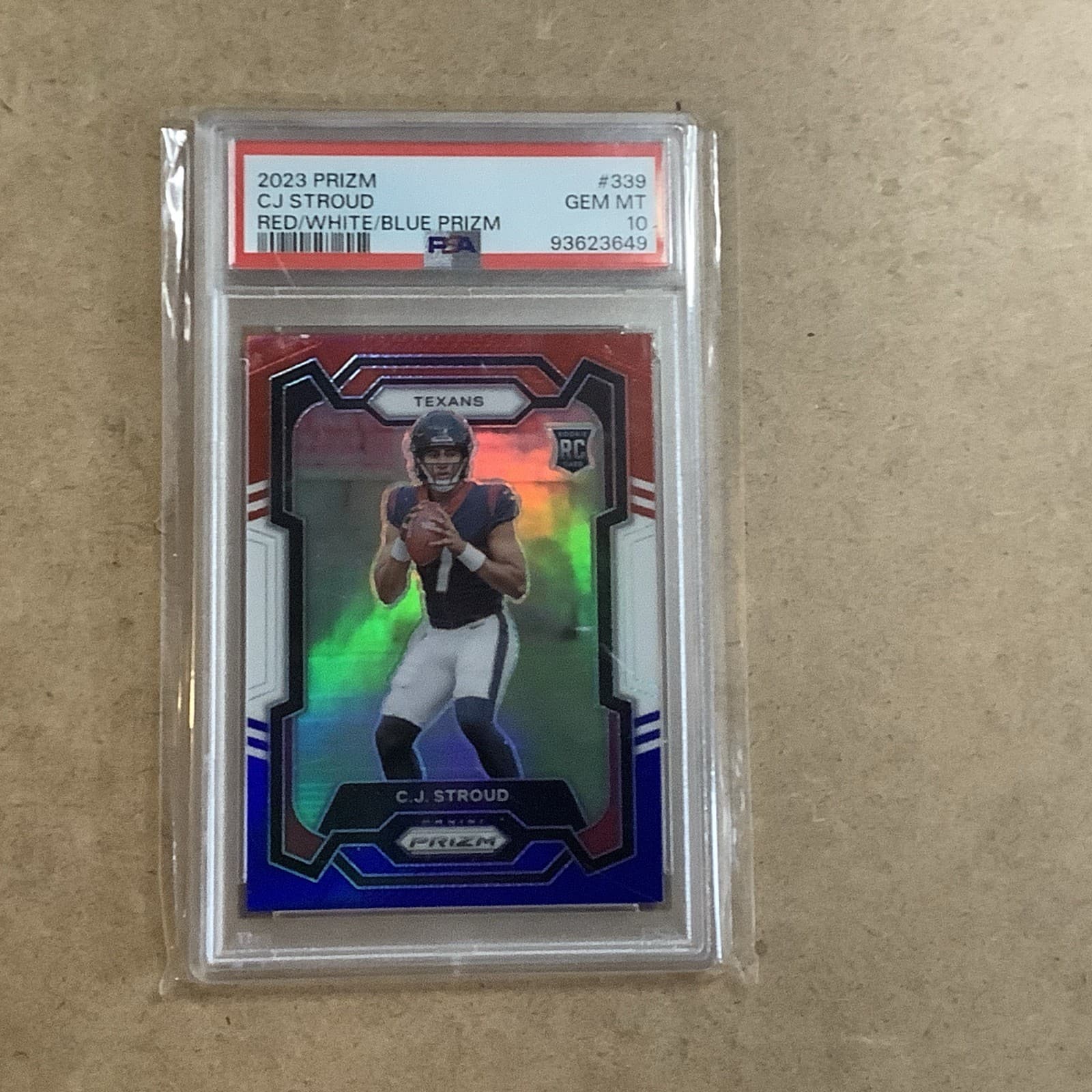 C.J. Stroud Panini Prizm #339 Red/White/Blue Prizm