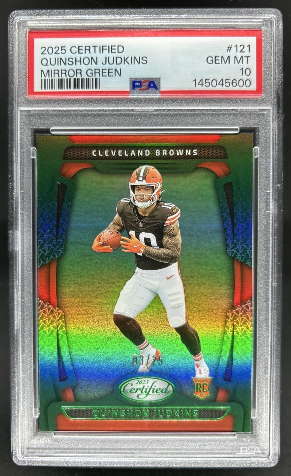 Quinshon Judkins Panini Certified #121 Mirror Green