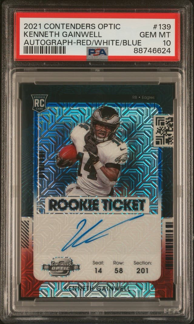 Kenneth Gainwell Panini Contenders Optic #139 Autograph