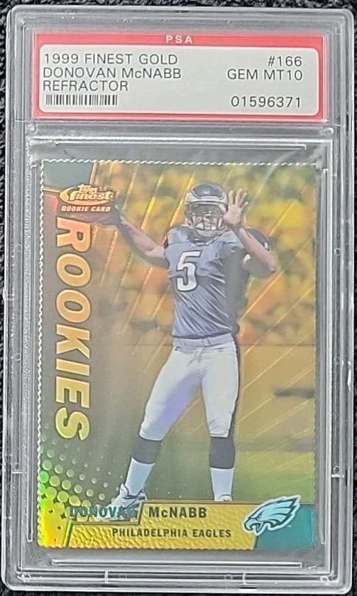 Donovan McNabb Finest #166 Gold Refractor