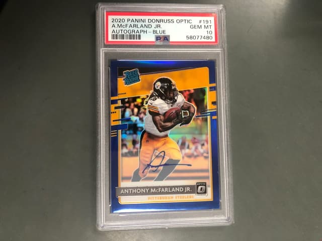 Anthony McFarland Jr. Panini Donruss Optic #191 Autograph-Blue